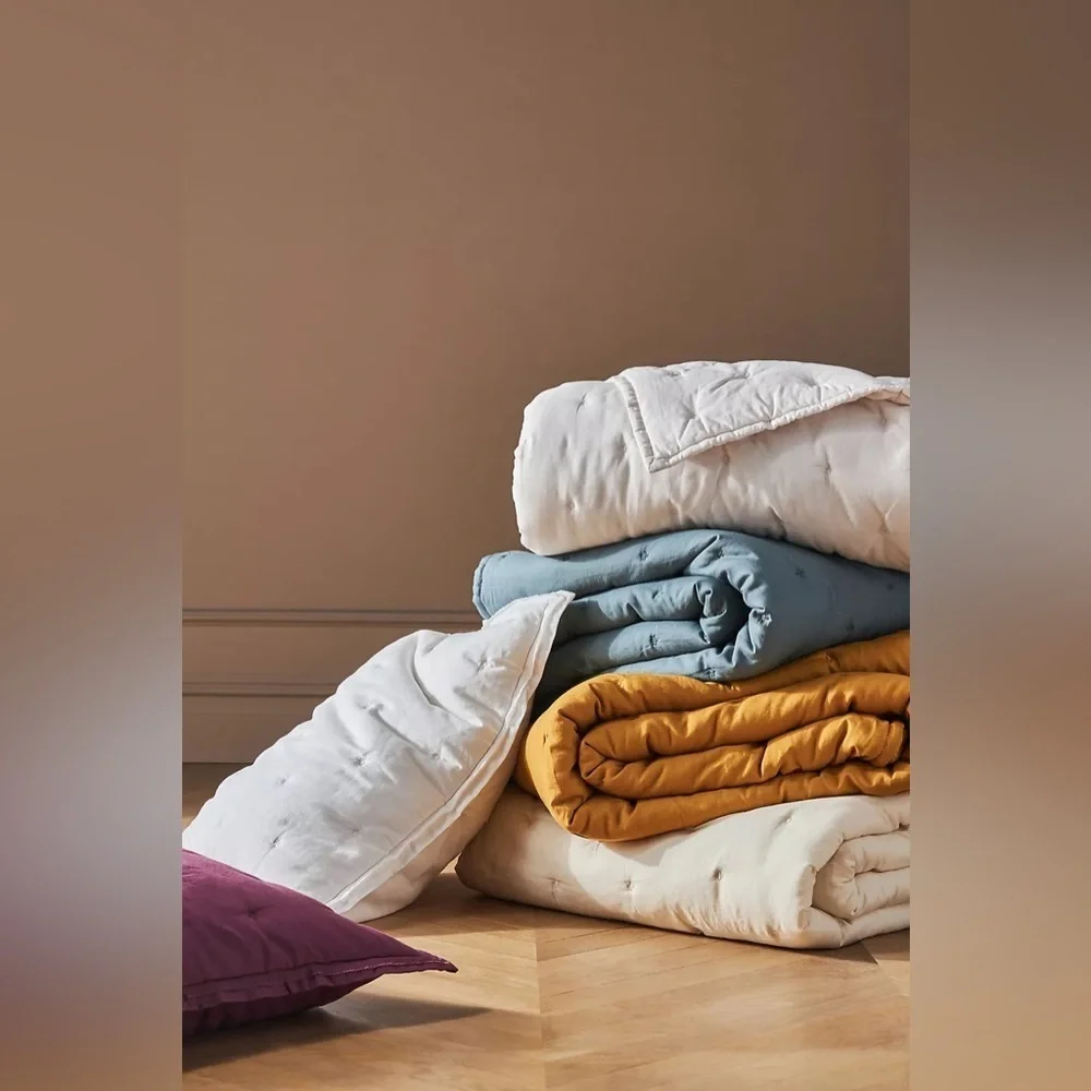 Anthropologie Relaxed Linen-Cotton Quilt Size Full NWT